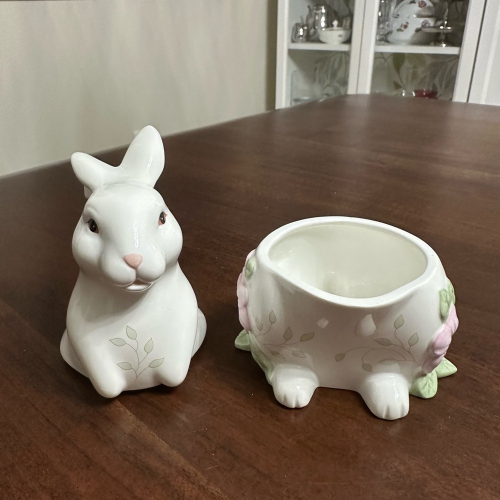 🧡Lenox Butterfly Meadow Porcelain Bunny Sugar Jar🧡 - Picture 6 of 8
